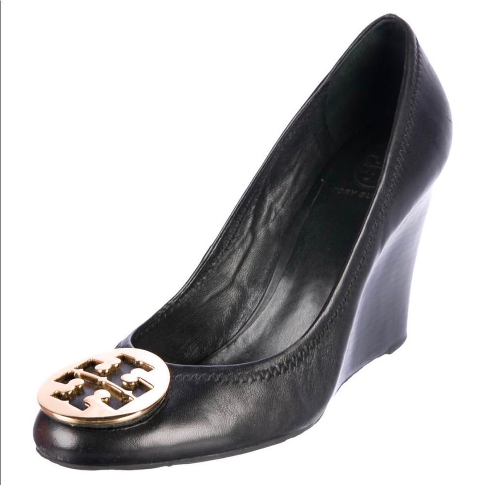 Tory Burch Sophie black wedges